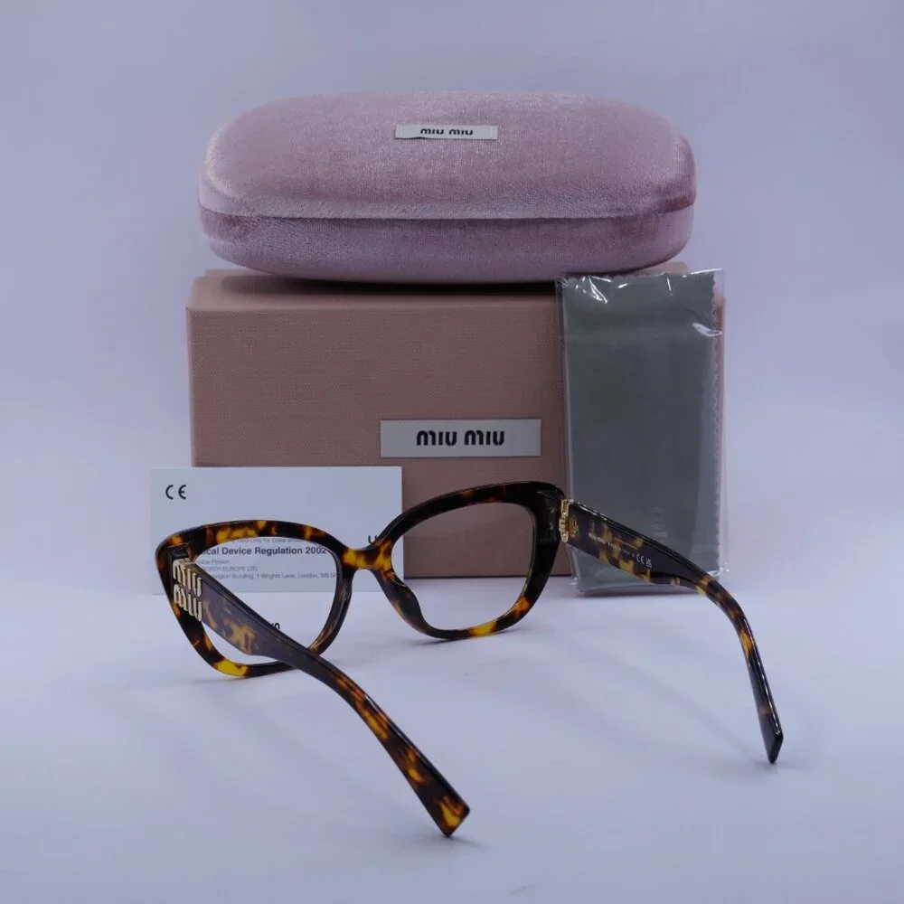 Miu Miu MU05VV VAU1O1 Cat Eye Eyeglasses 53mm – Honey Havana